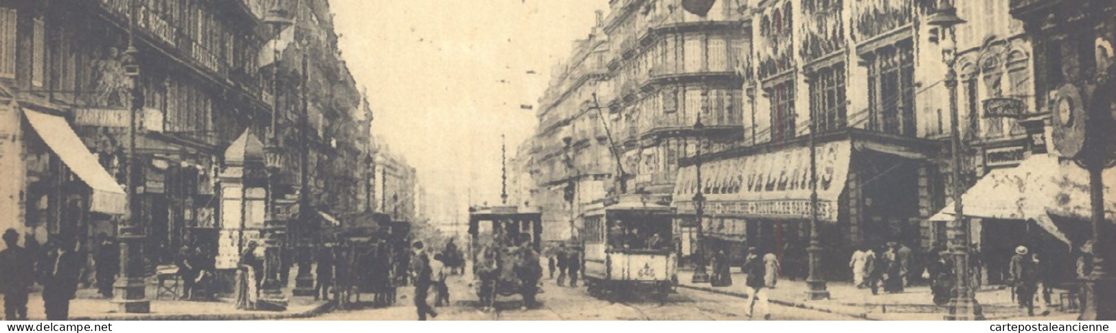 10737 / ⭐ ◉  MARSEILLE 13-Bouches Rhone Rue NOAILLES Tramway N° 645 Nouvelles Galeries Commerces 1924 - Canebière, Centre Ville