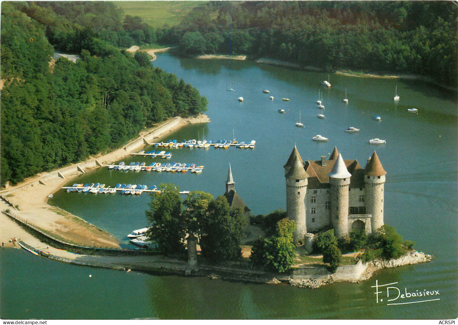 CHATEAU DE VAL Sur La Retenue Du Barrage De Bort L Auvergne Est  Une Ile 4(scan Recto-verso) MD2585 - Aurillac