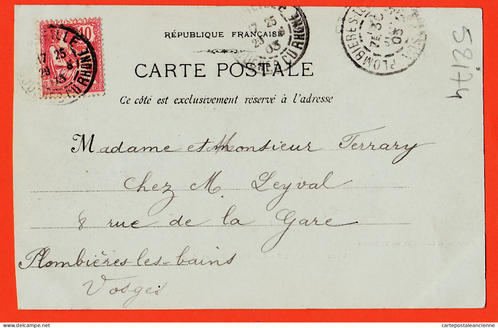 10764 ● MARSEILLE (13) Le Fort SAINT-JEAN St 1903 à FERRARY Chez LEYVAL Plombières-les-Bains / LACOUR 28 - Joliette