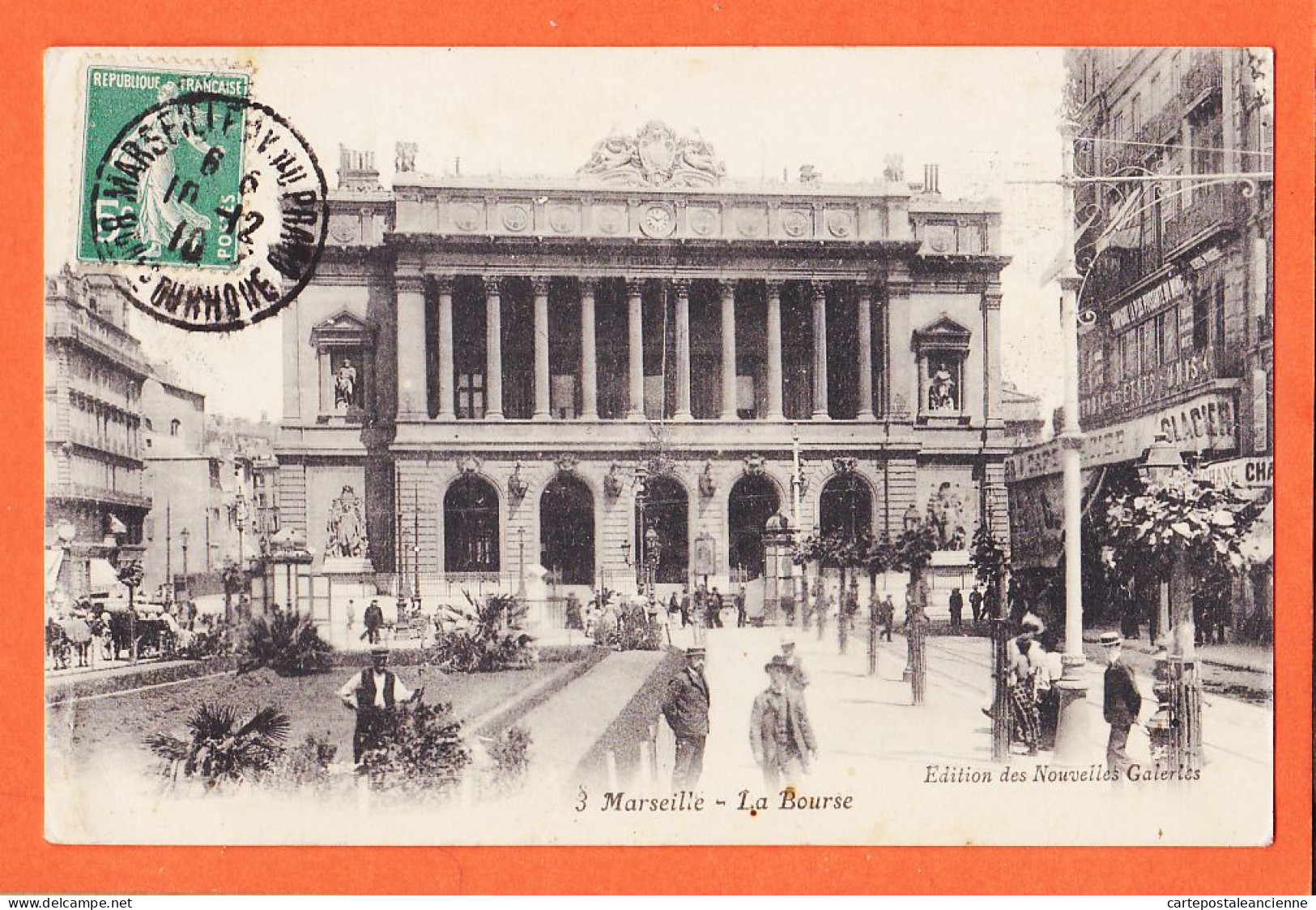 10732 ● MARSEILLE (13) La Bourse 1910 à GARIDOU Epiciers Port-Vendres Edition Nouvelles Galeries - Monumenten