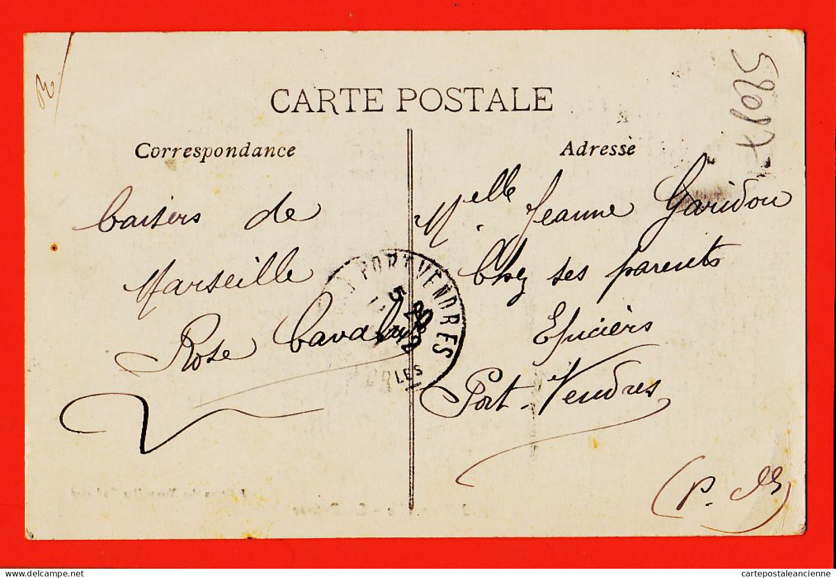 10732 ● MARSEILLE (13) La Bourse 1910 à GARIDOU Epiciers Port-Vendres Edition Nouvelles Galeries - Monuments
