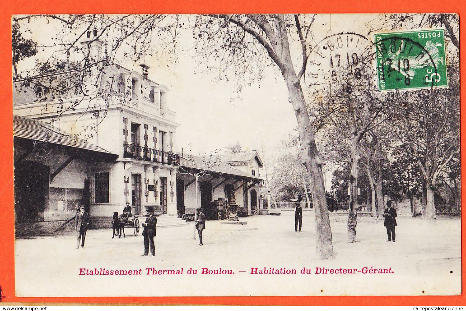 10505 ● LE BOULOU (66) Etablissement Thermal Habitation Directeur-Gérant 1910s à GARIDOU Port-Vendres Editeur COUDERC - Autres & Non Classés