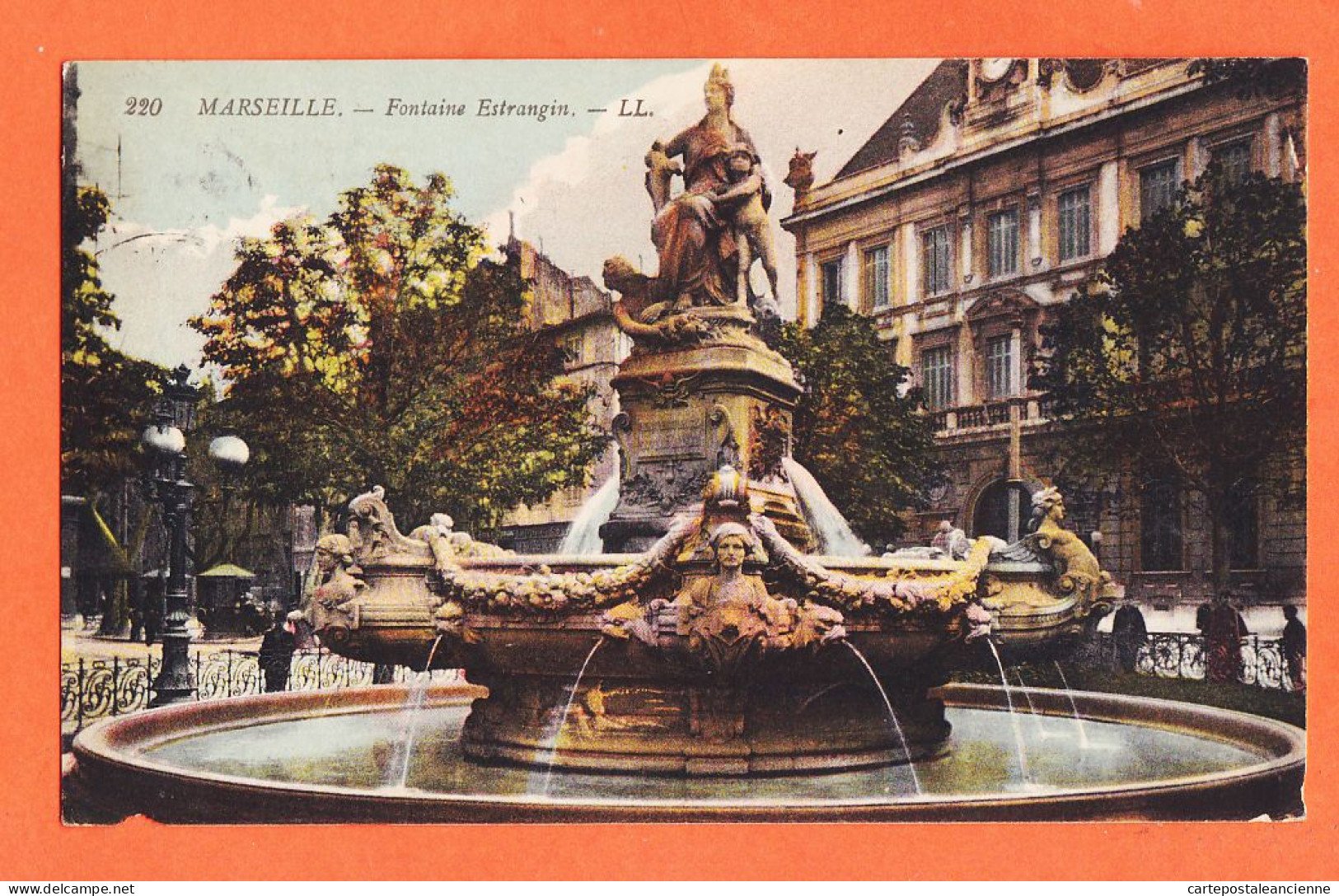 10759 / ⭐ ◉  MARSEILLE 13-Bouches Du Rhone Fontaine ESTRANGIN 1913 à GARIDOU L'Obélisque Port-Vendres LEVY 220 - The Canebière, City Centre