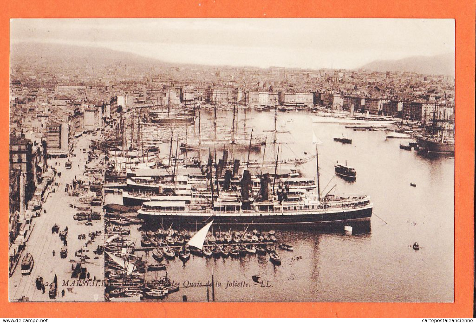 10760 ● MARSEILLE (13) Vue Générale Des Quais De La JOLIETTE 1907 à Honoré VILLAREM Port-Vendres LEVY 24 - Joliette, Hafenzone