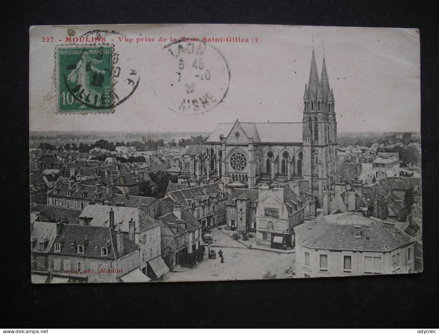 Moulins.-Vue Prise De La Tour Saint-Gilles 1922 - Moulins