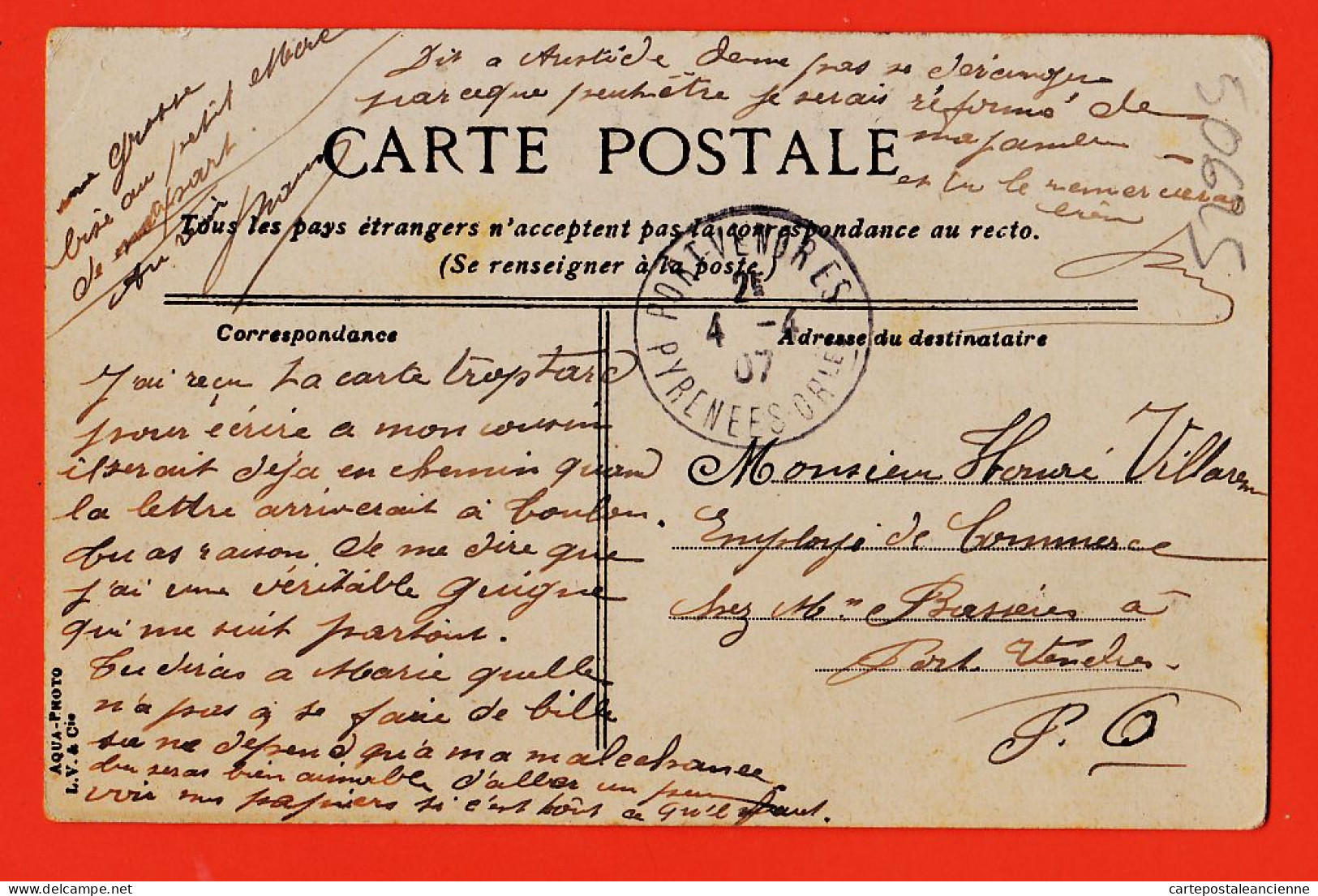 10716 ● Aqua-Photo L.V 10 MARSEILLE Exposition Coloniale 1906 Palais Tour CAMBODGE-VILAREM Port-Vendres-LEOPOLD VERGER - Expositions Coloniales 1906 - 1922