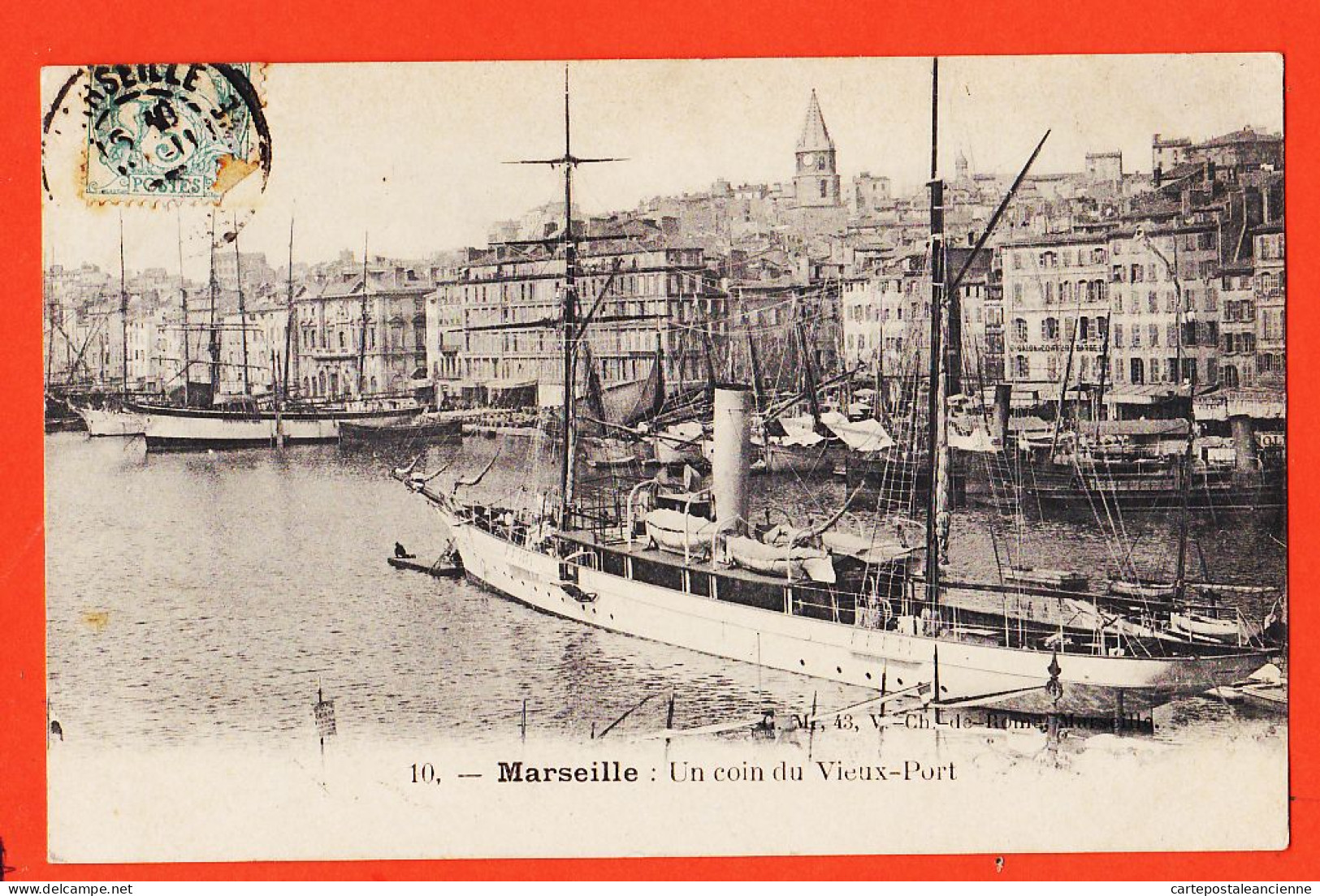 10703  / ⭐ ◉  13-MARSEILLE Un Coin Du Vieux Port 1905 à Honoré VILAREM  Port-Vendres -G.M 43 Vieux Chemin De Rome N°10 - Canebière, Centro Città