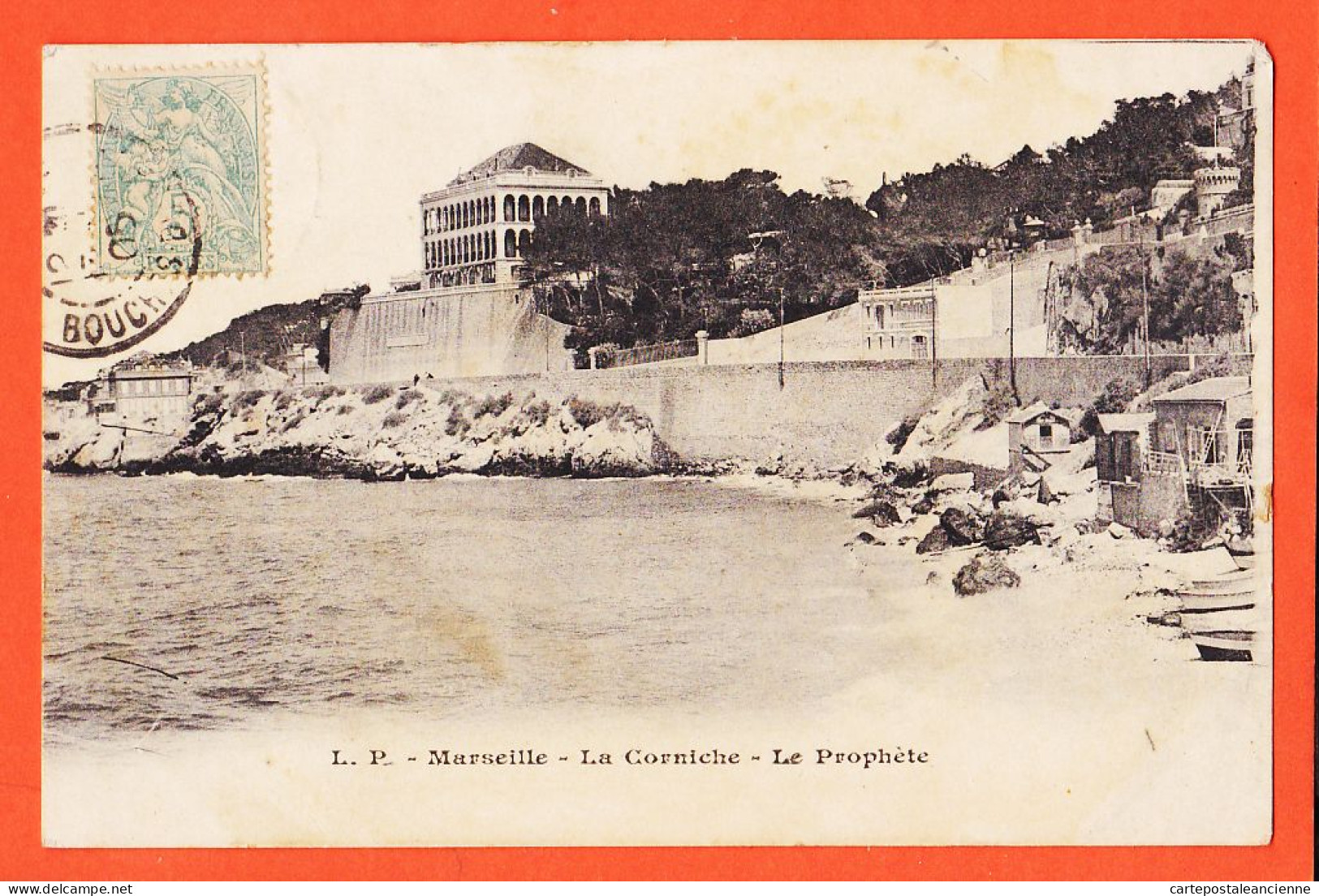 10741 ● MARSEILLE (13) La CORNICHE Le Prophète 1905 à Honoré VILAREM Port-Vendres -L.P - Endoume, Roucas, Corniche, Spiaggia