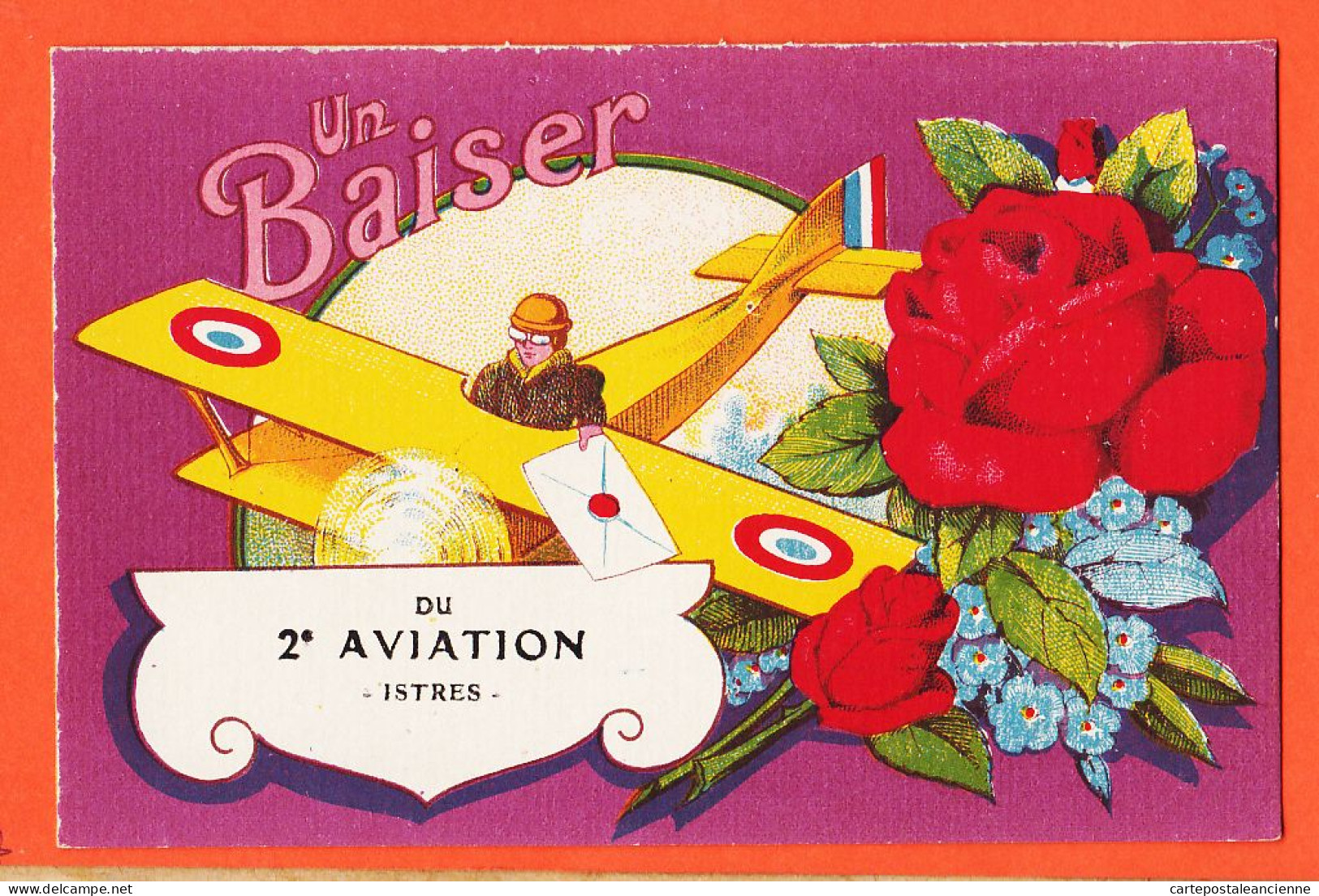 10781 ● ISTRES (13) Un BAISER Du 2e AVIATION Cpavion 1920s Bouches-du-Rhone G.H Paris 2em 2 Em 2 E - Istres