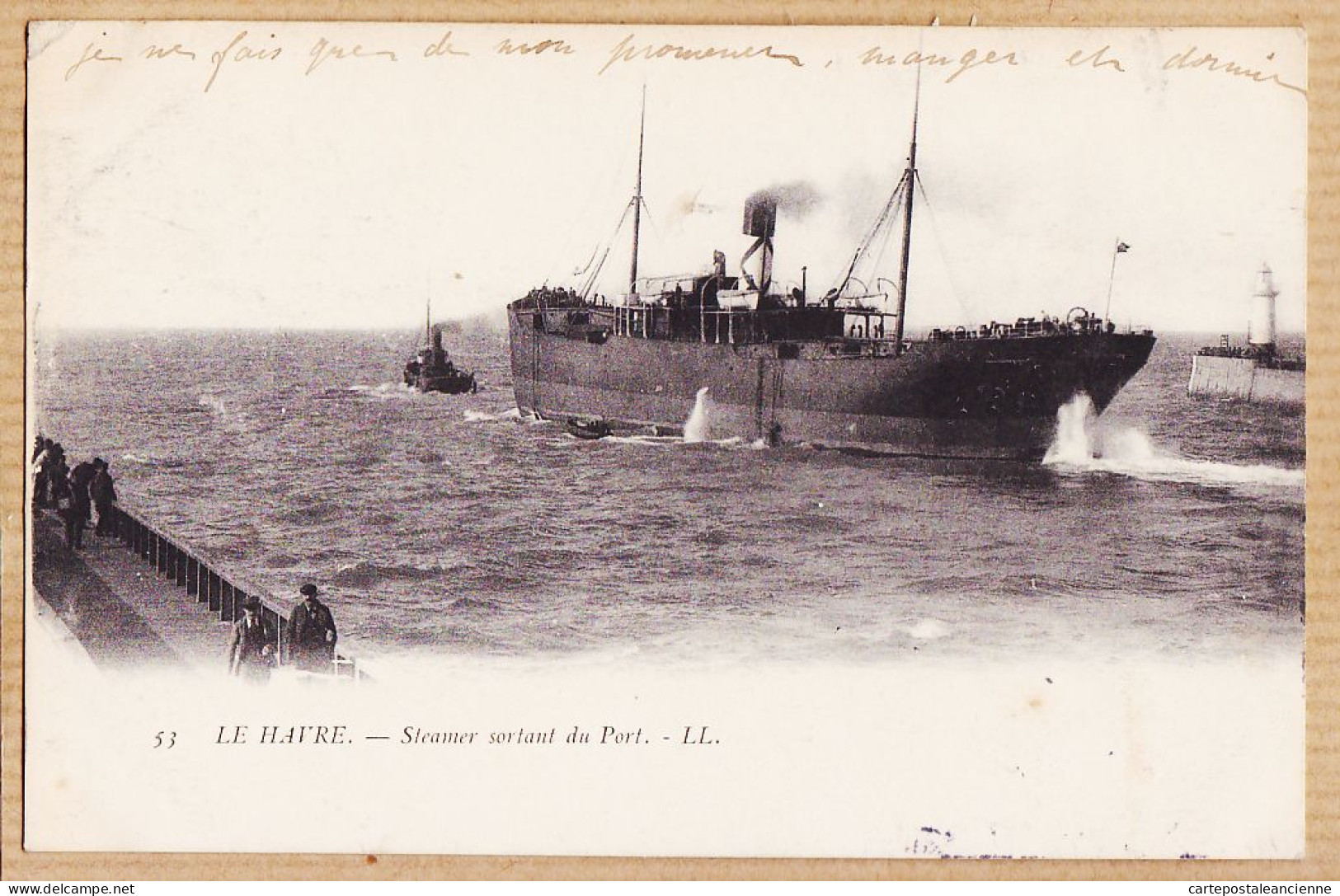 10936 / LE HAVRE Steamer Sortant Du Port 1904 à DUCROS N.D Nazareth Paris- LEVY 53 - Portuario