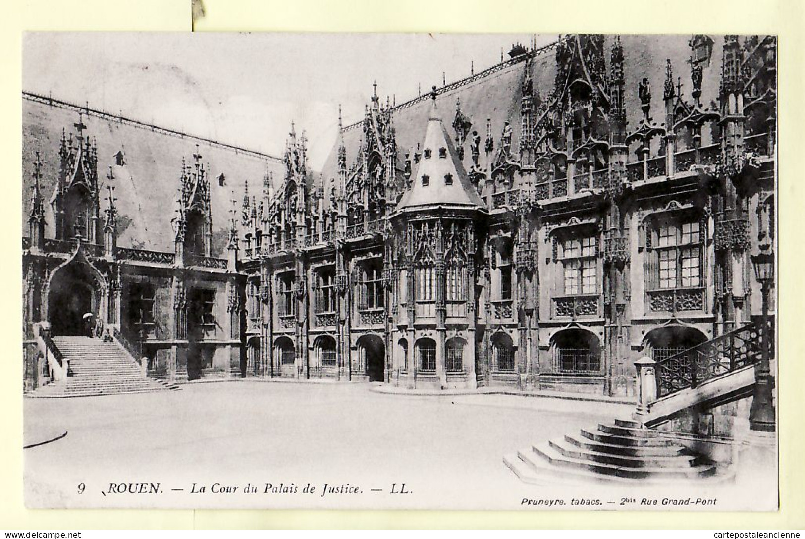 10878 / ROUEN Cour Palais De JUSTICE 1909 à GAUDUCHEAU Rue Grignan Rennes - PRUNEYRE Tabacs LEVY Seine-Maritime  - Rouen