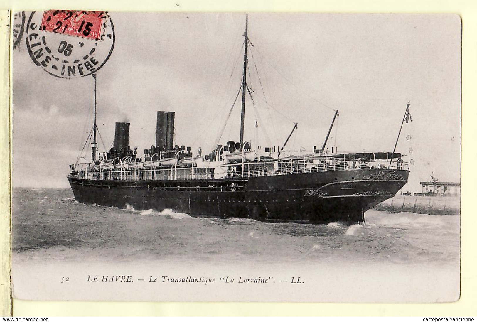 10925 / LE HAVRE LA LORRAINE Paquebot Transatlantique 21.04.1905 à CHABOT MASSON à Binges - LL 52 Cpbat  - Sin Clasificación