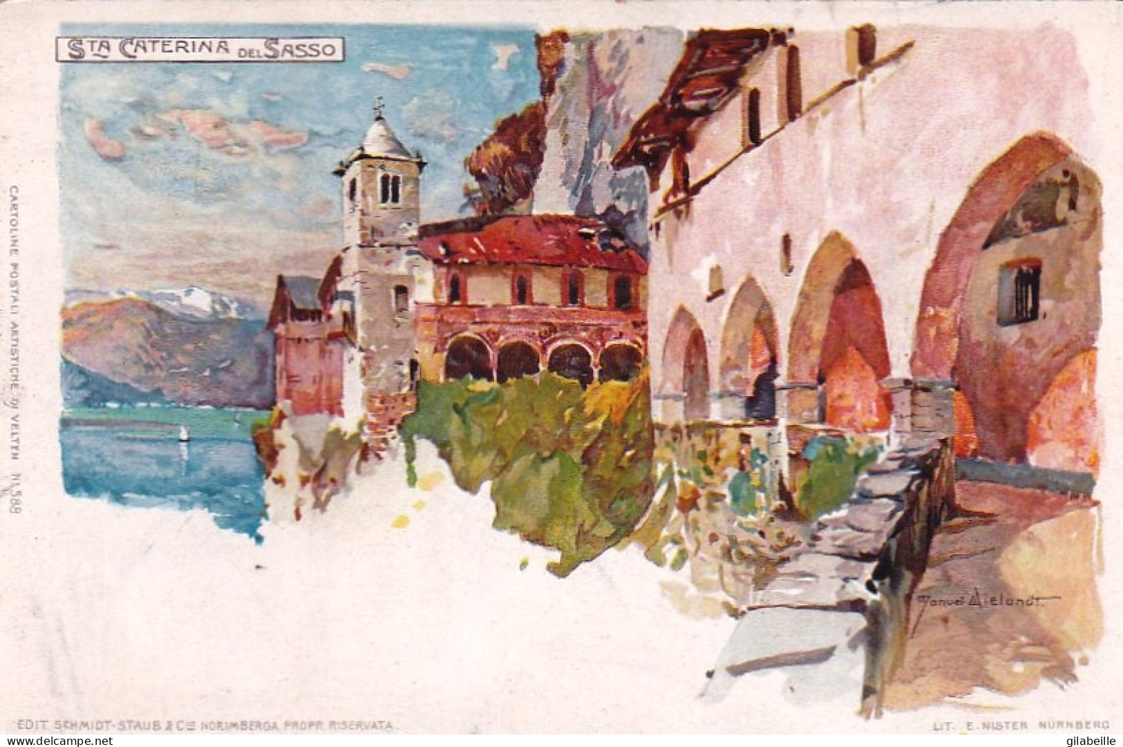  Leggiuno - SANTA CATARINA Del SASSO -  Litho  - Varese