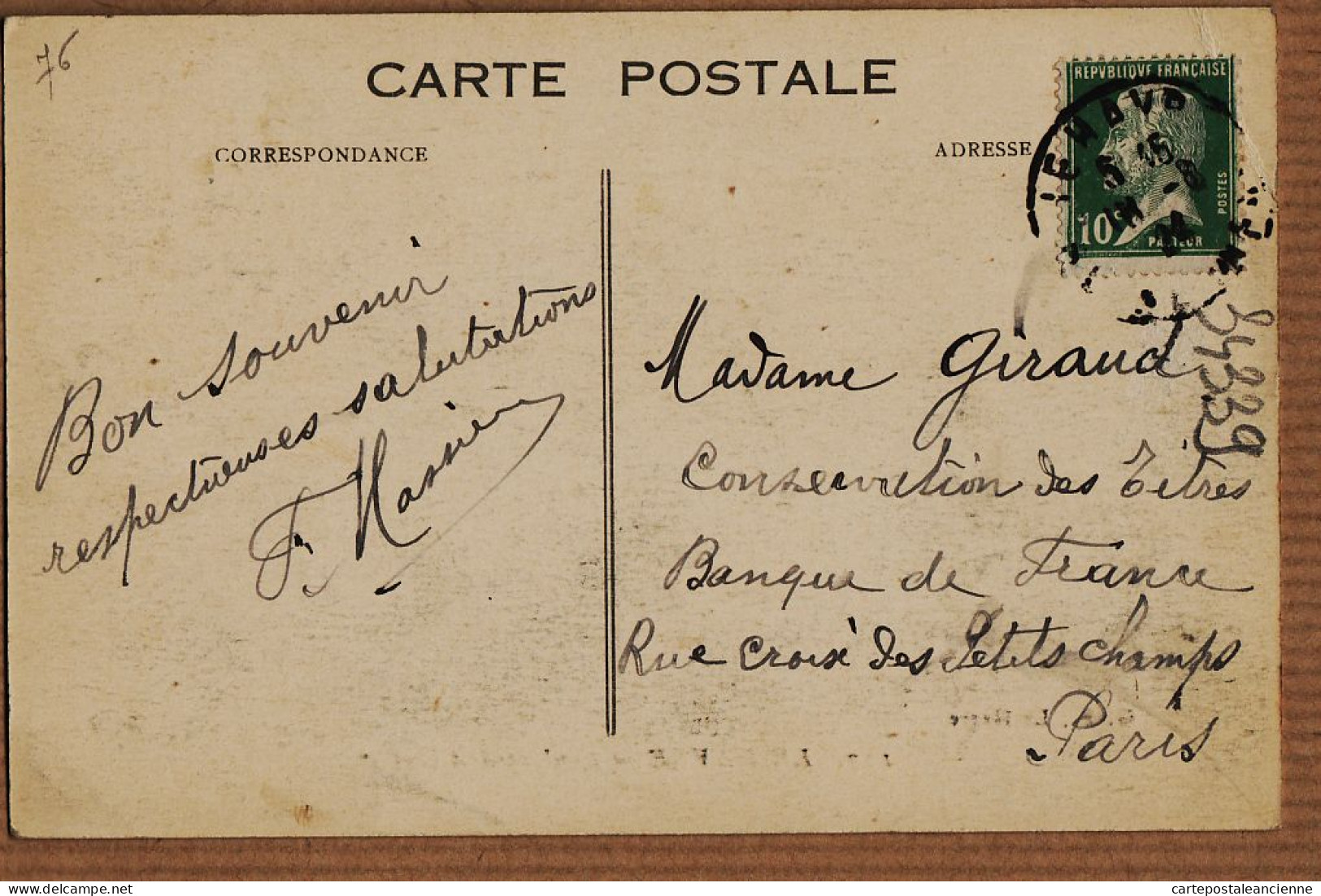 10920 / LE HAVRE Tramway N°44 Boulevard ALBERT 1er 1900s à GIRAUD Banque France Paris- G.F 117 - Unclassified