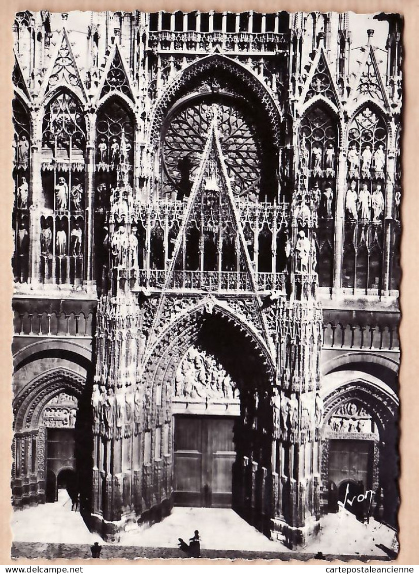 10867 / ROUEN Seine Maritime Cathédrale Portail Central Rosace 1950s- YVON N°IB 855 - Rouen