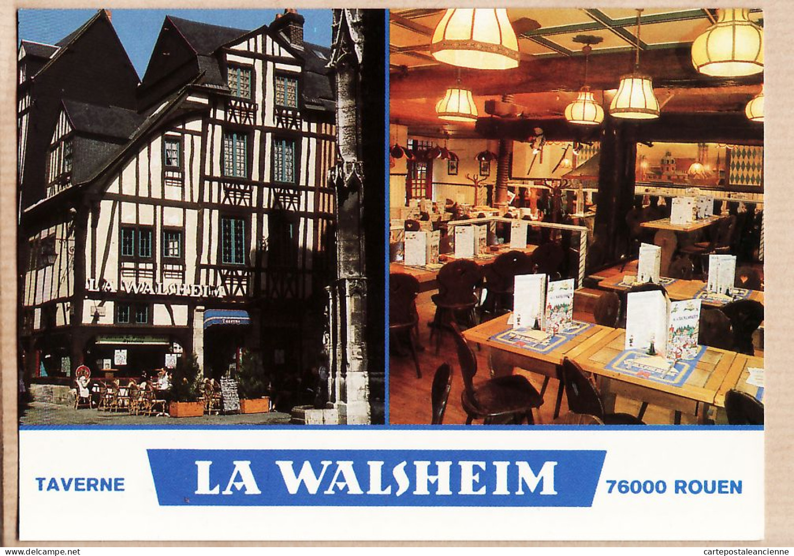 10865 / ROUEN 76-Seine Maritime Brasserie TAVERNE LA WALSHEIM 260 Rue MARTAINVILLE 2 Vues 1975s Cppub  - Rouen