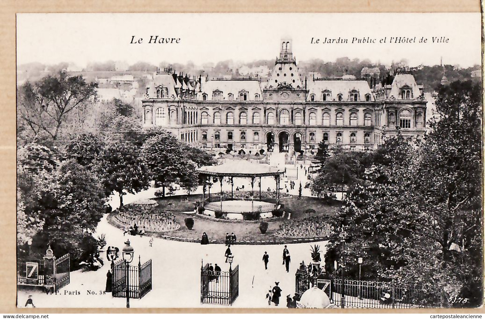 10915 / LE HAVRE (76) KIOSQUE à Musique Jardin Public Hotel De Ville 1910s- V.P 38 -Seine Maritime - Square Saint-Roch