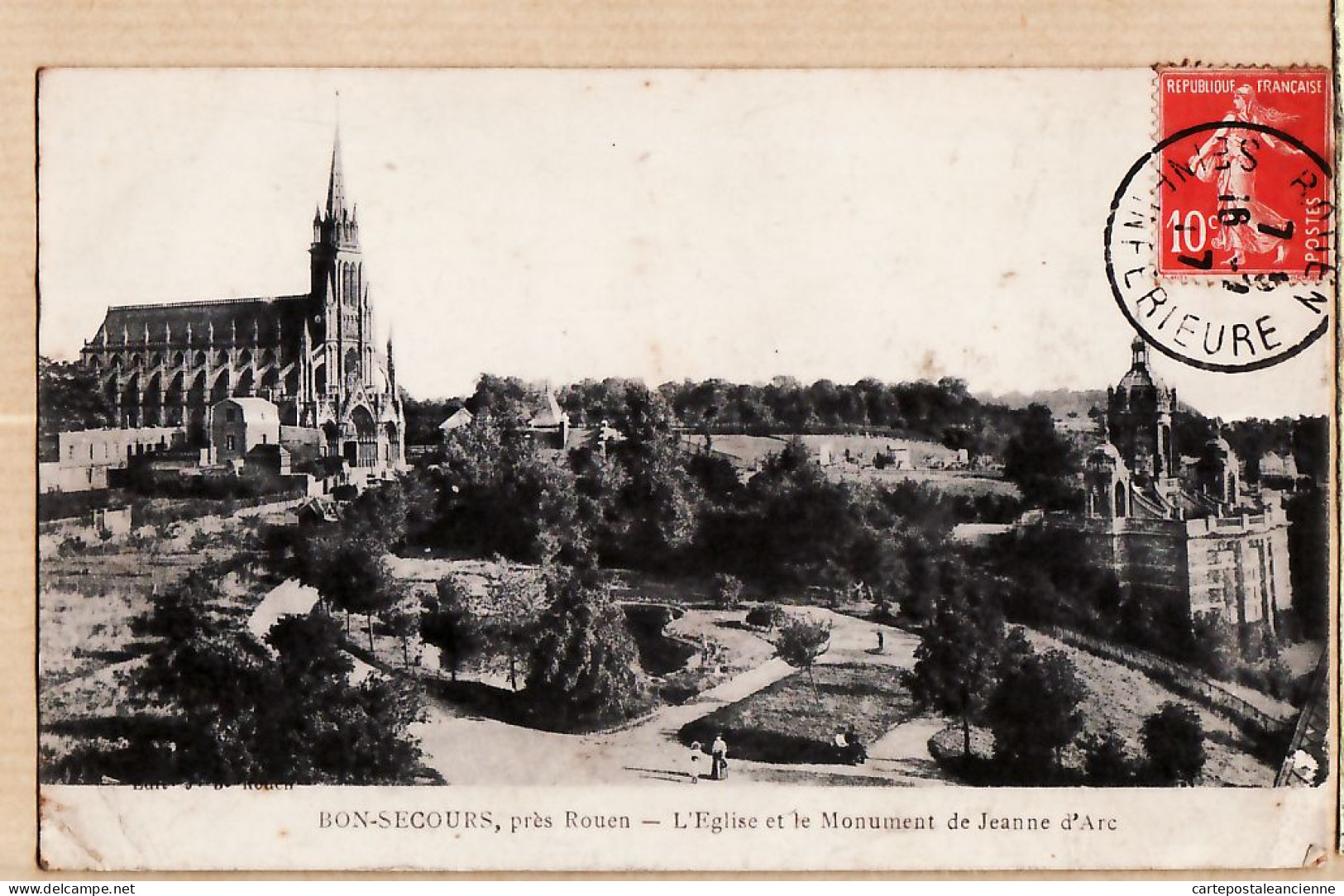 10856 / BON-SECOURS Près ROUEN Eglise Monument Jeanne D'ARC 1917 à CHASSE Rue Poullain Rennes - B&G- Seine Maritime - Rouen