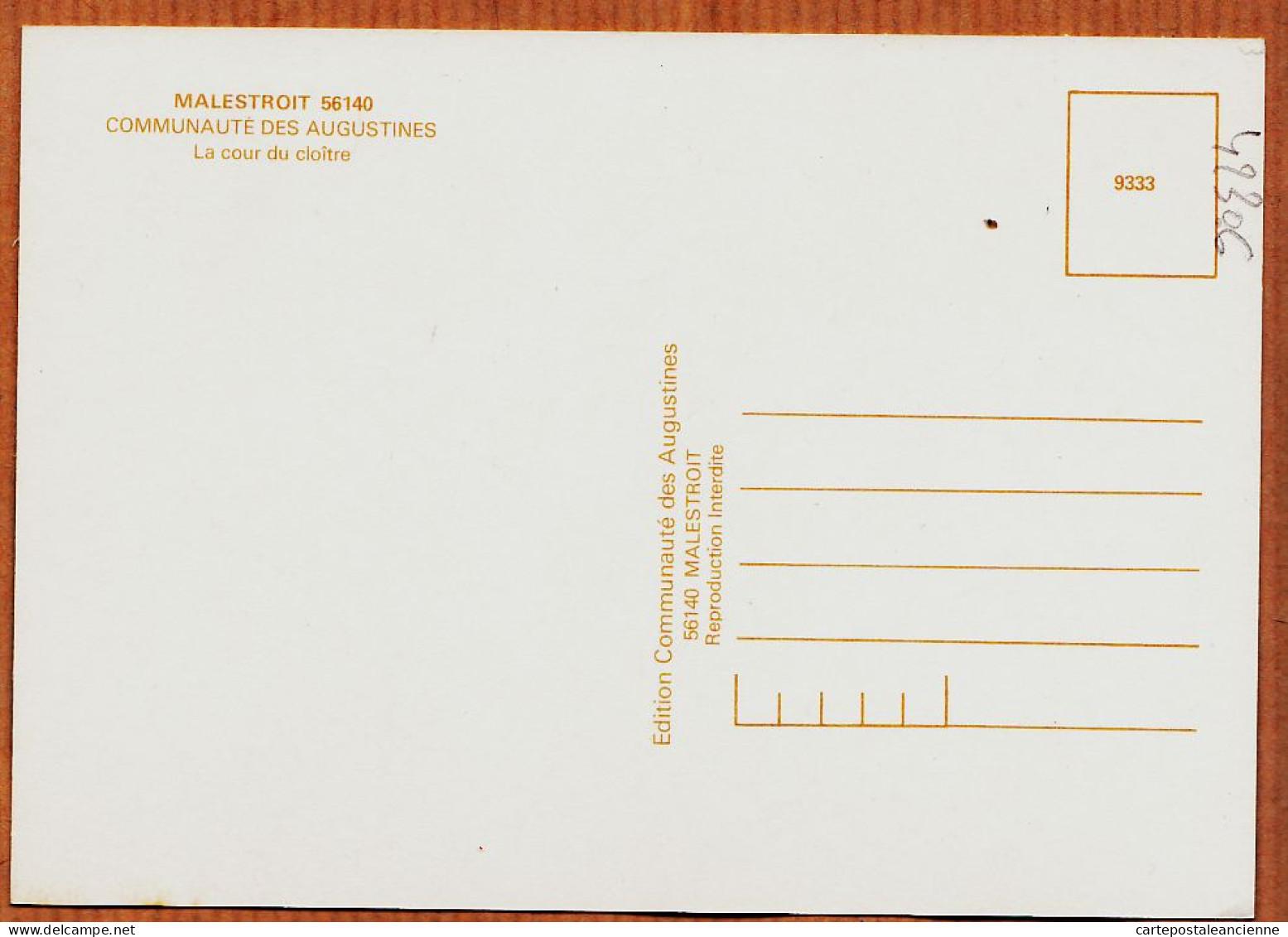 10583 ● ● Peu Commun MALESTROIT 56-Morbihan Communauté Des AUGUSTINES La Cour Du CLOÎTRE 1970s  - Malestroit