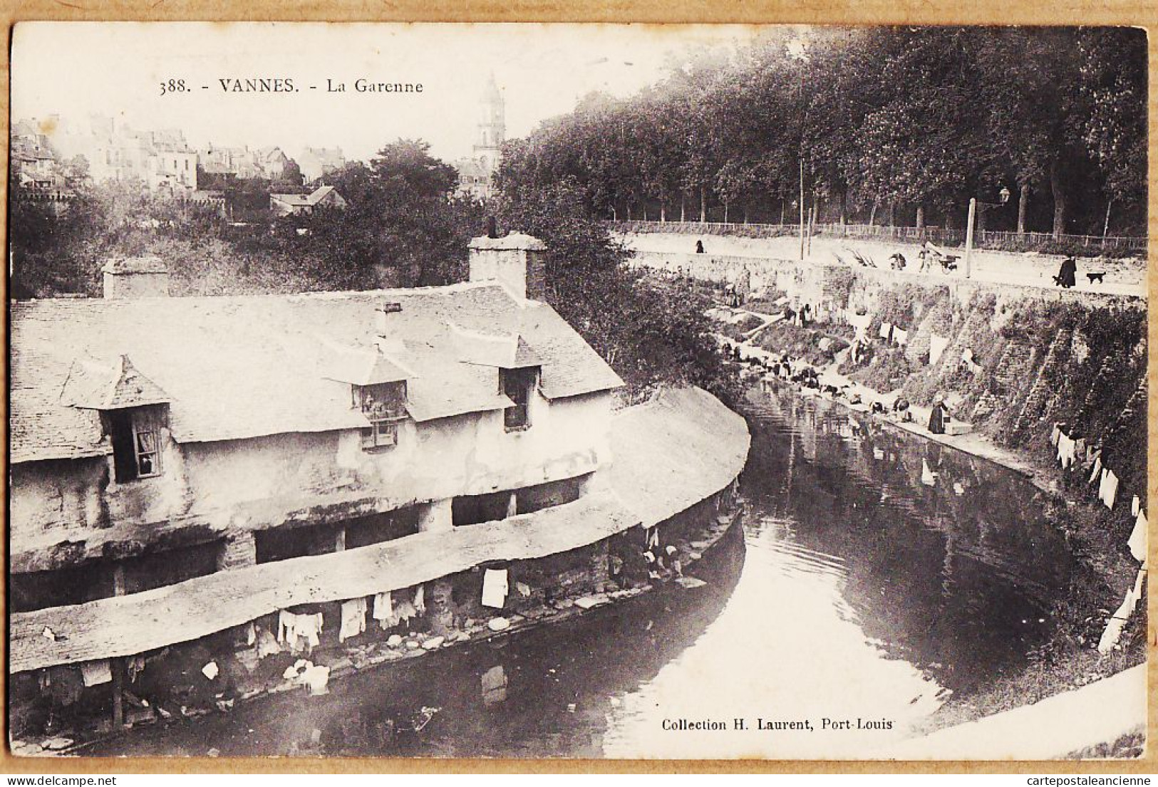 10600 ● VANNES Morbihan La GARENNE Groupe De Blanchisseuses Lavandières Scène Lessive 1910s Collection H.LAURENT 388 - Vannes