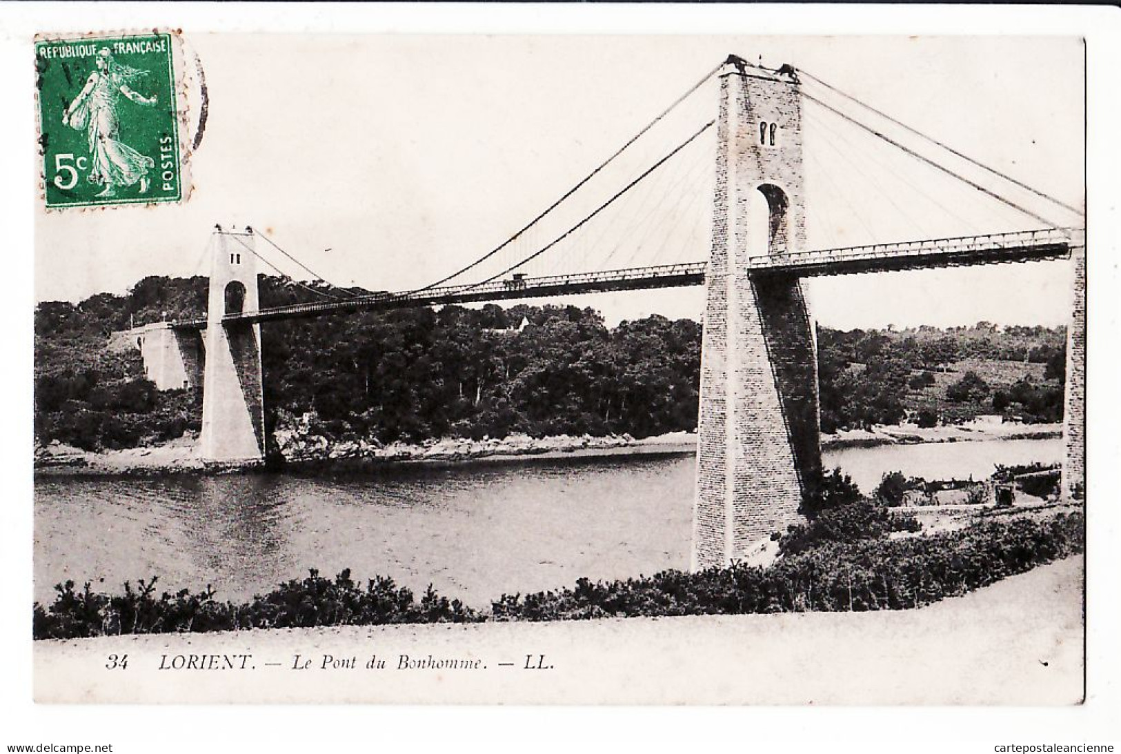 10560 ● LORIENT Morbihan Pont à Haubans BONHOMME Sur Blavet 1910s à CHASSE Rennes- LEVY 34 - Lorient