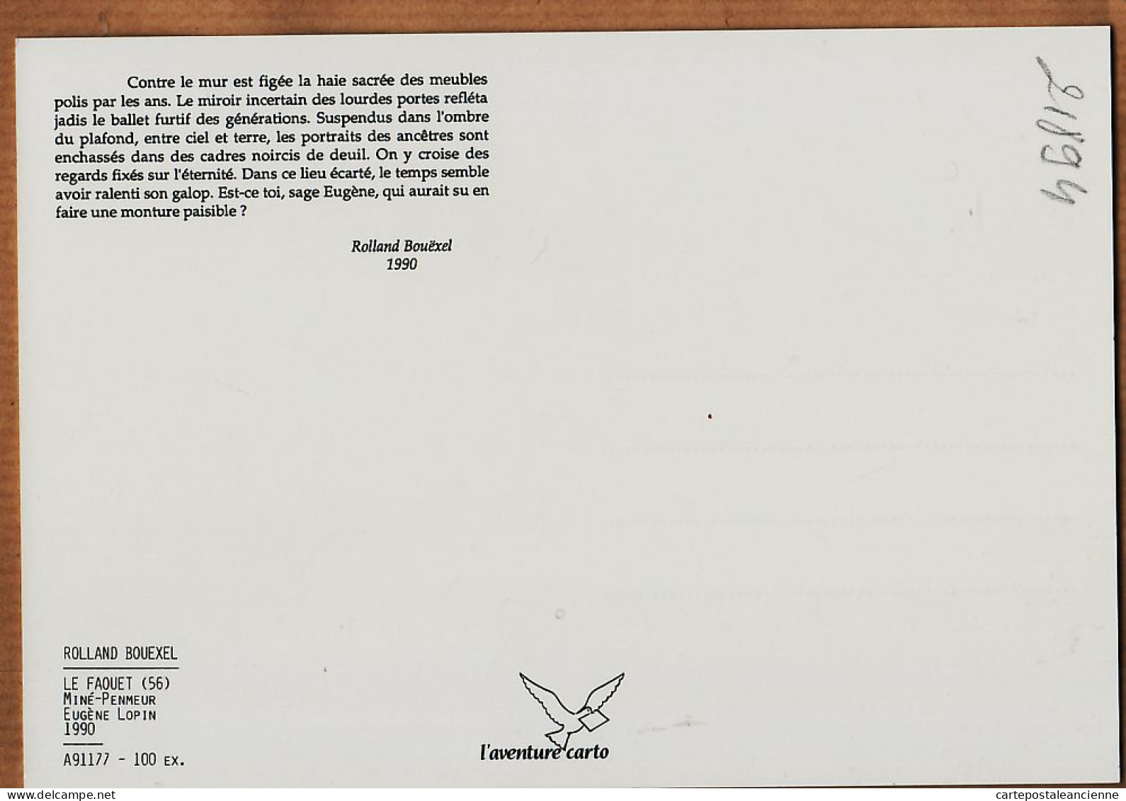 10570 ● LE FAOUET MINE PENMEUR Morbihan Eugène LOPIN 1990 - Rolland BOUEXEL Tirage CPM 100 Exemplaires - Le Faouet