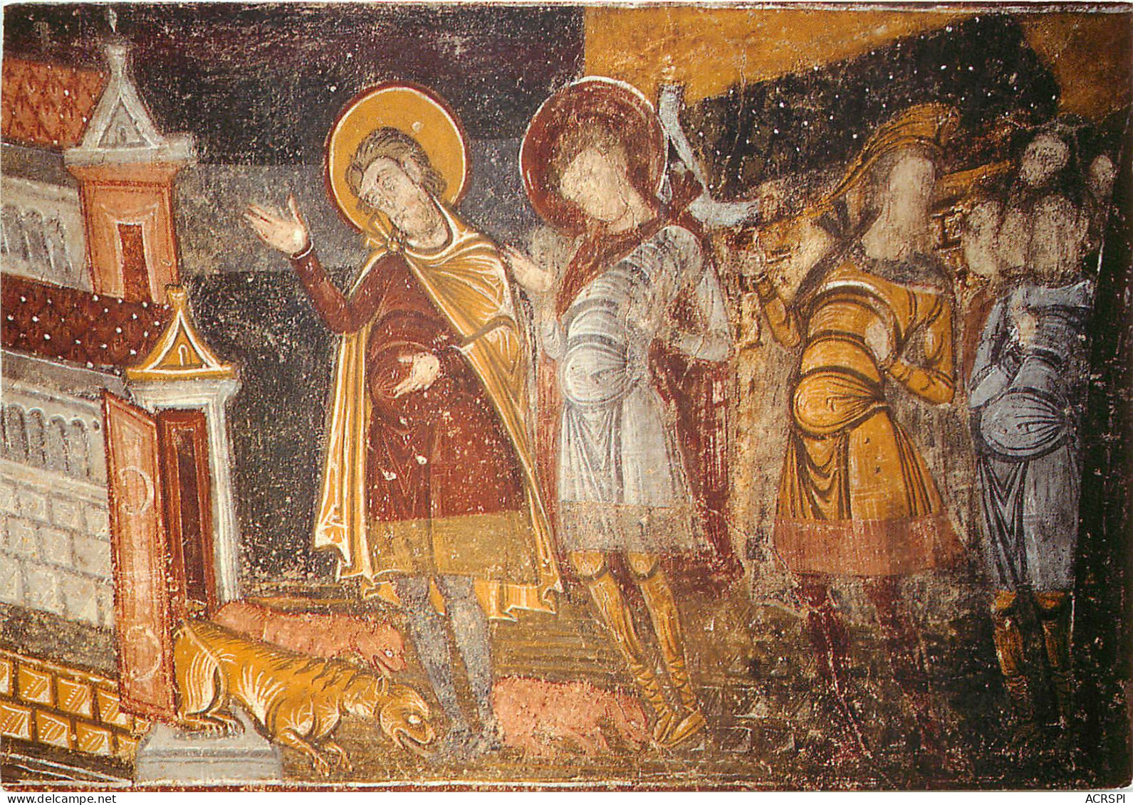 Saint Savin Sur Gartempe Peinture Murale De La Crypte Saint Savin Et Cyprien Devant Les Lions15(scan Recto-verso) MD2587 - Saint Savin