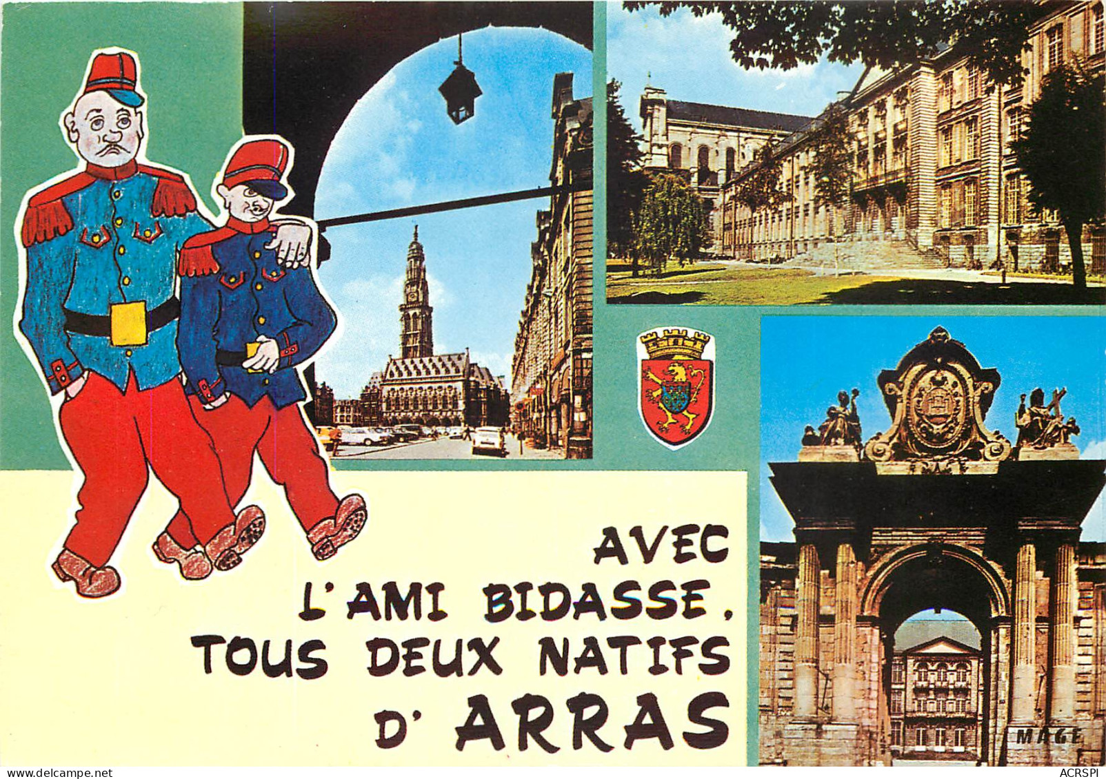 ARRAS BIDASSE Et Son Ami Se Promenent Dans Leur Ville Natale 24(scan Recto-verso) MD2589 - Arras