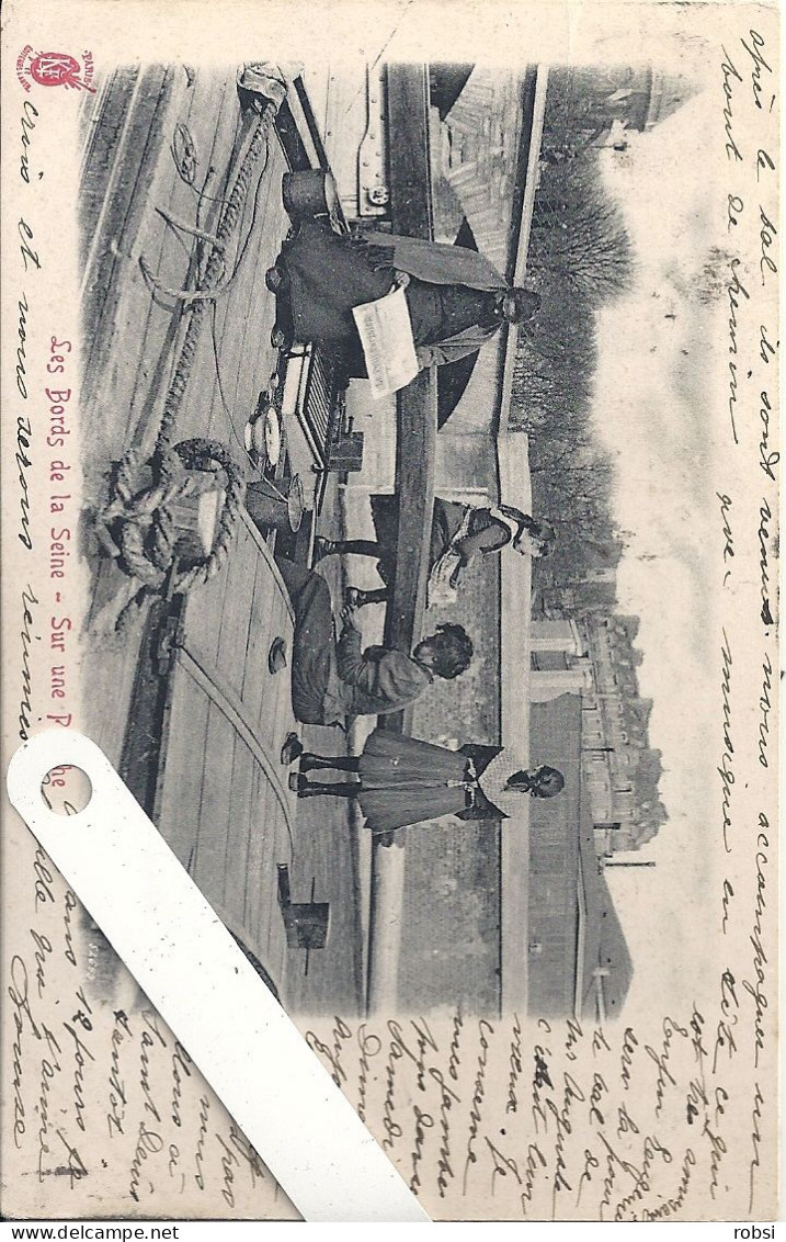 75 Petits Métiers,  " à La Palette Rouge" , Les Bords De La Seine, Sur Une Péniche,  D4010 - De Seine En Haar Oevers