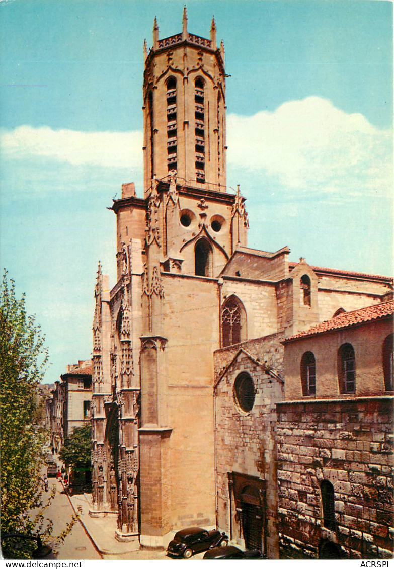 AIX EN PROVENCE La Cathedrale Saint Sauveur Facade Et Clocher 18(scan Recto-verso) MD2594 - Aix En Provence