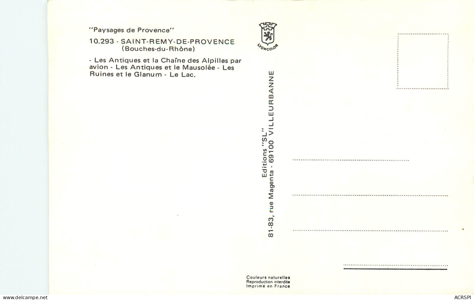SAINT REMY DE PROVENCE Les Antiques Et La Chaine Des Alpilles Par Avion 4(scan Recto-verso) MD2595 - Saint-Remy-de-Provence