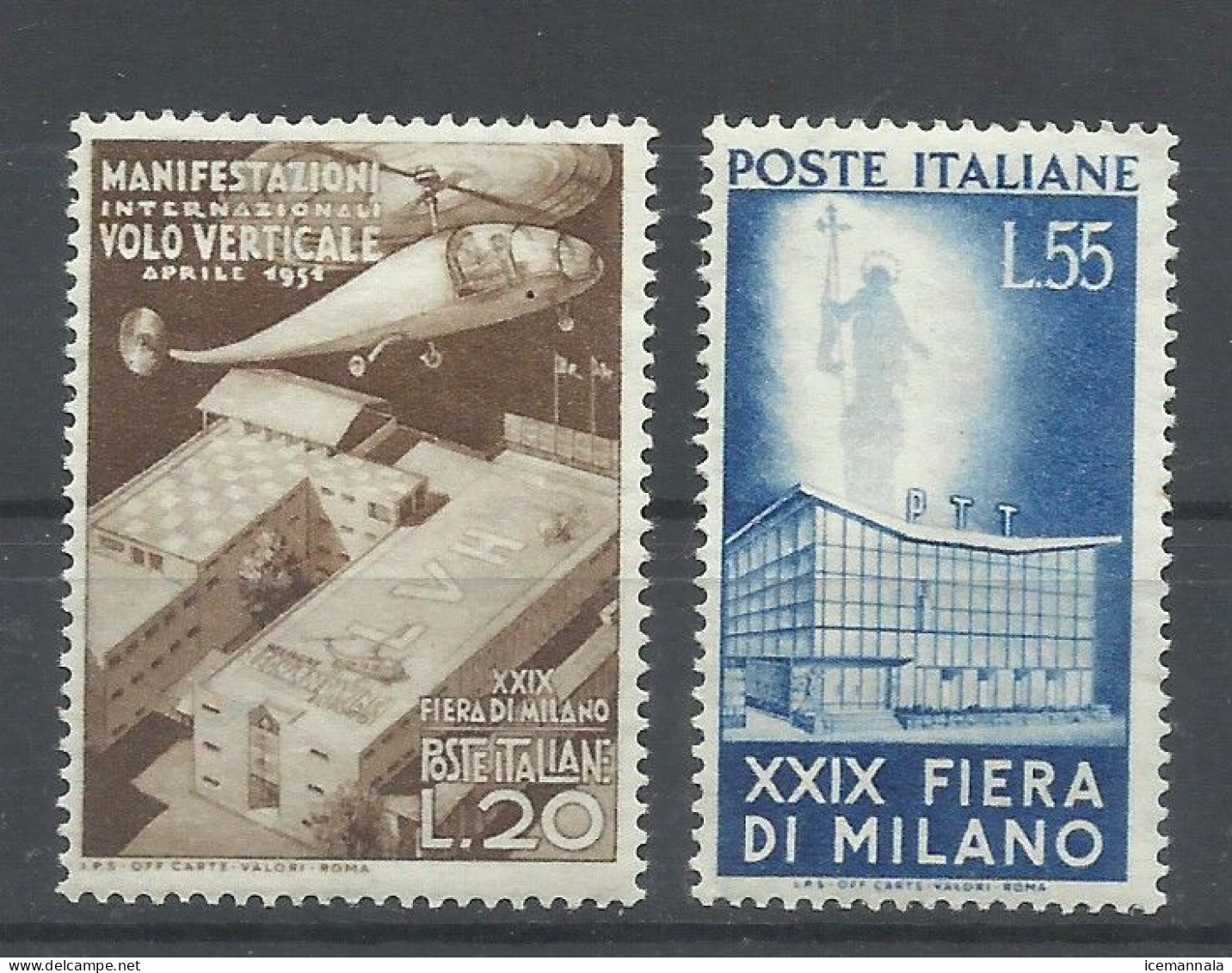 ITALIA   YVERT  595/96   MLH  (LIGERA SEÑAL DE FIJASELLOS) - 1946-60: Nuevos