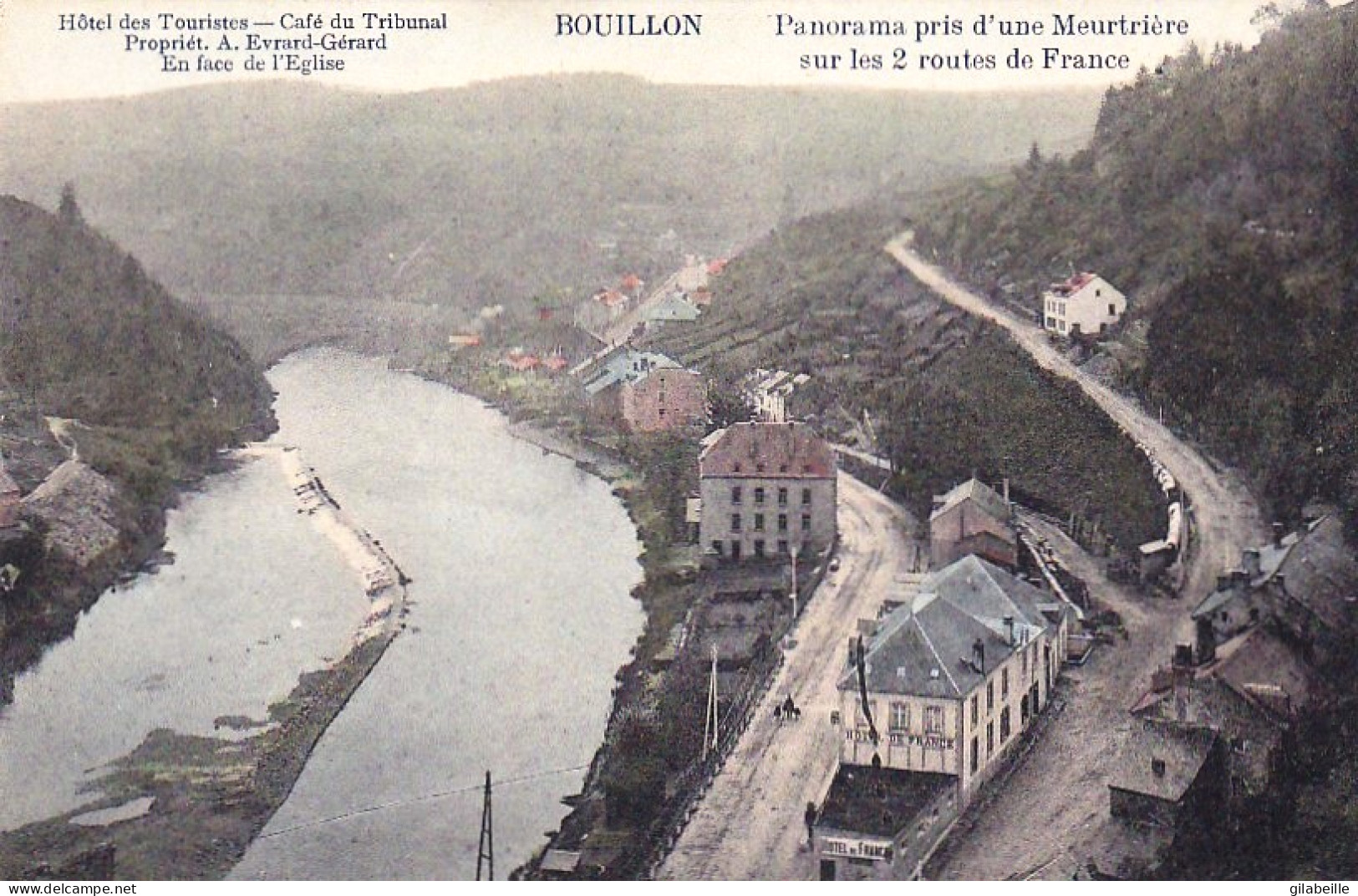 BOUILLON -  Panorama Pris D'une Meurtriere Sur Les 2 Routes De France - Bouillon