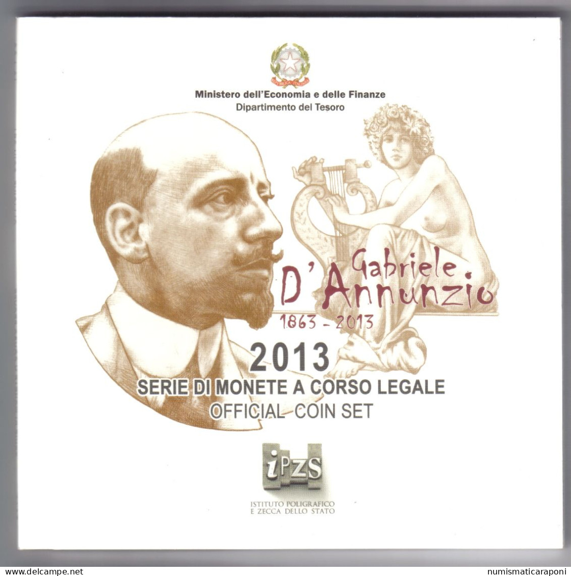 Italy Italia  Divisionale 2013 10 Valori Gabriele D’Annunzio  Fdc - Italia