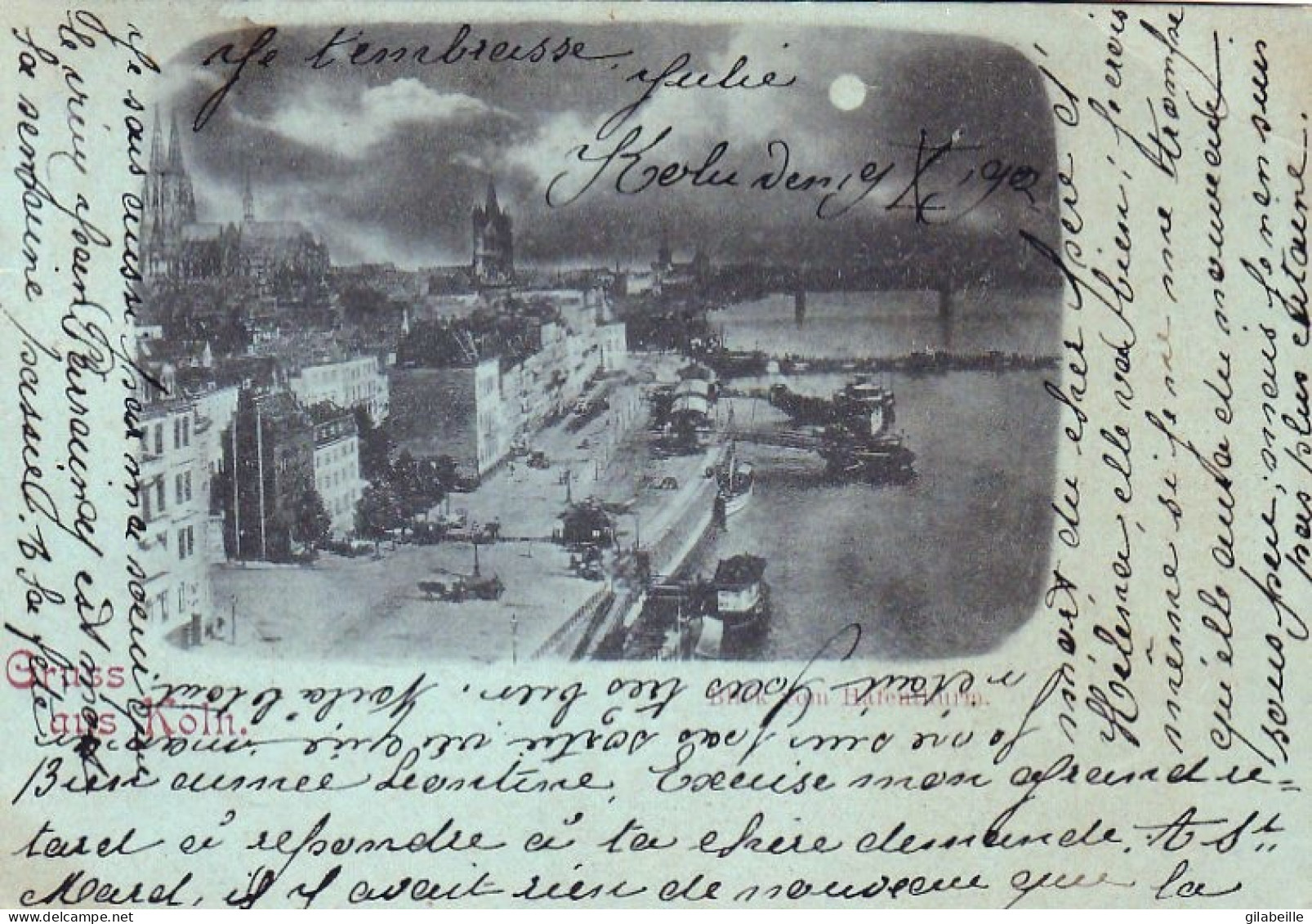 Gruss Aus Köln - Blick  Hafenthurm - 1902 - Köln