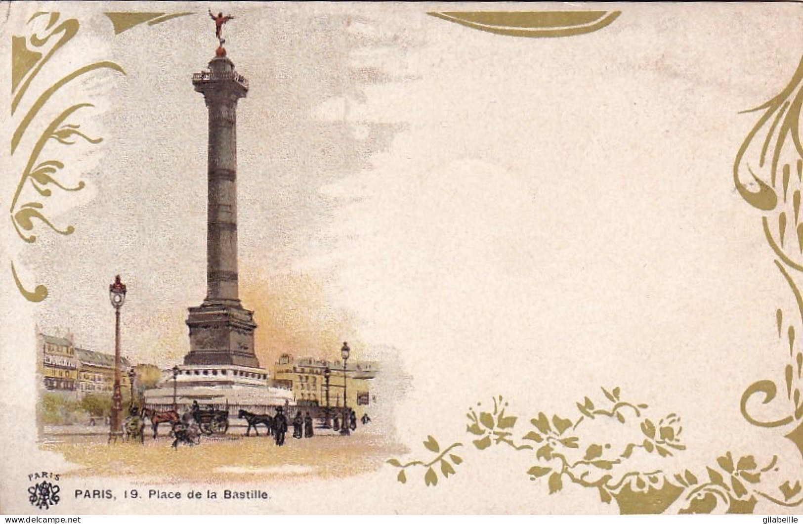 75 -  Paris - Place De La Bastille - Litho - Squares