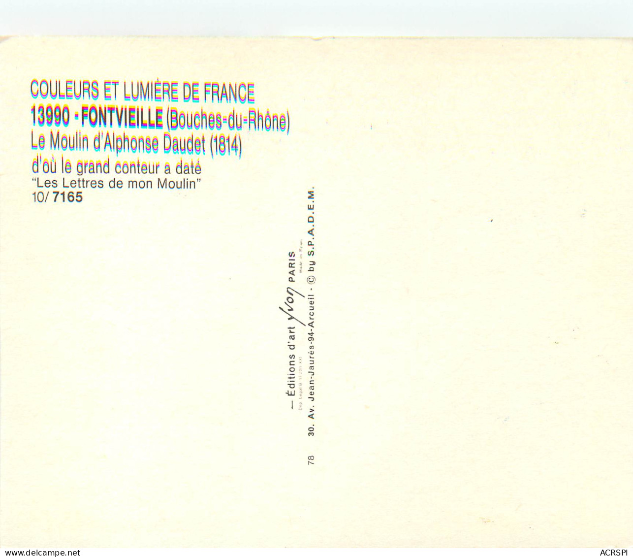 FONTVIEILLE Le Moulin D Alphonse Daudet 24(scan Recto-verso) MD2592 - Fontvieille