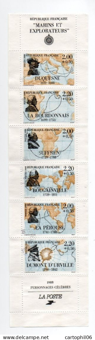 - FRANCE Bande Carnet N° 2523 Oblitérés - PERSONNAGES CÉLÈBRES 1988 - - Personen