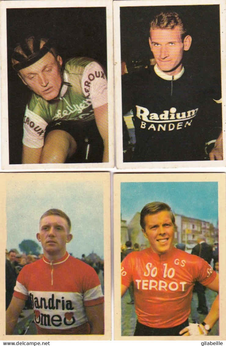  Lot 4 Chromos - Cyclisme - Coureurs  Jean Graczyk - Frans Brands -Palle Lykke - Piet Van Est - Sonstige & Ohne Zuordnung
