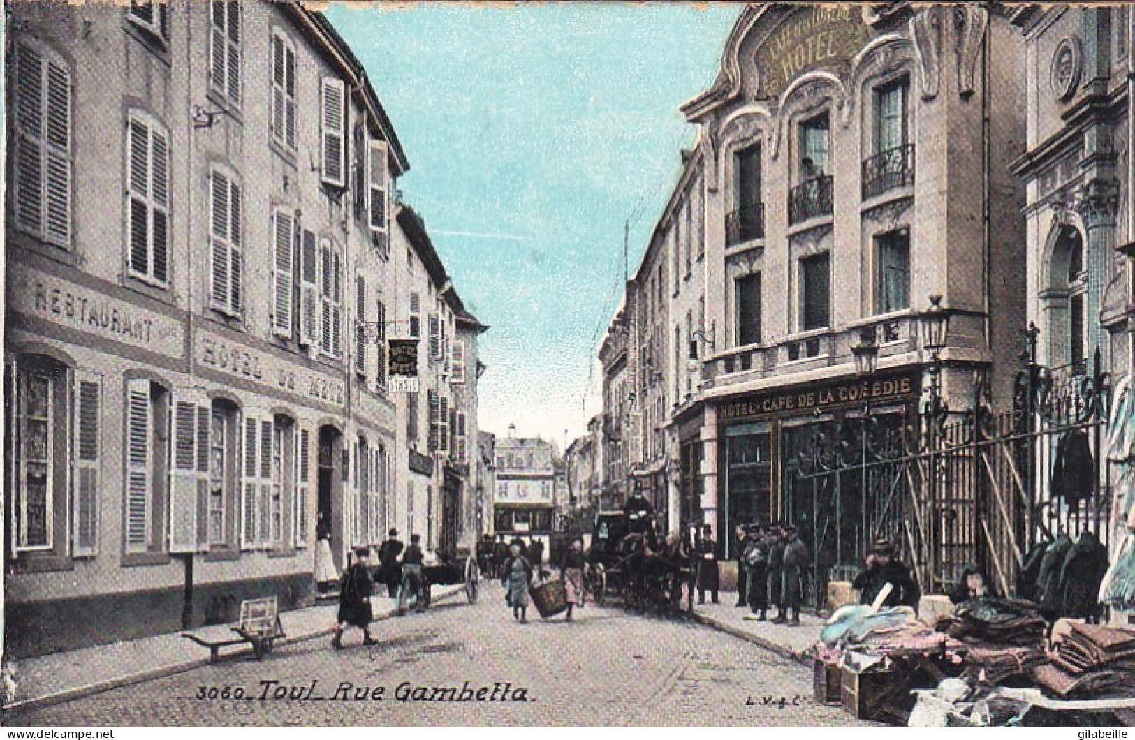 54 - TOUL - Rue Gambetta - Hotel De Metz - Café De La Comedie - Toul