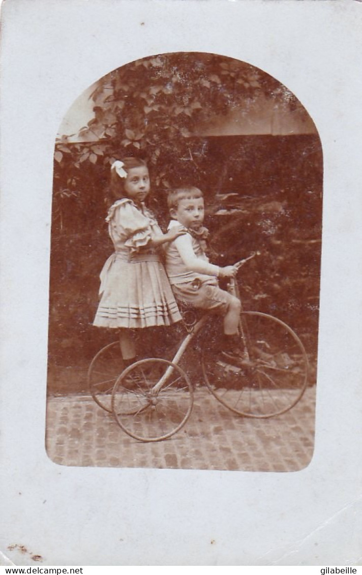 Carte Photo - Cyclisme - Enfants Sur Un Tricycle - Other & Unclassified