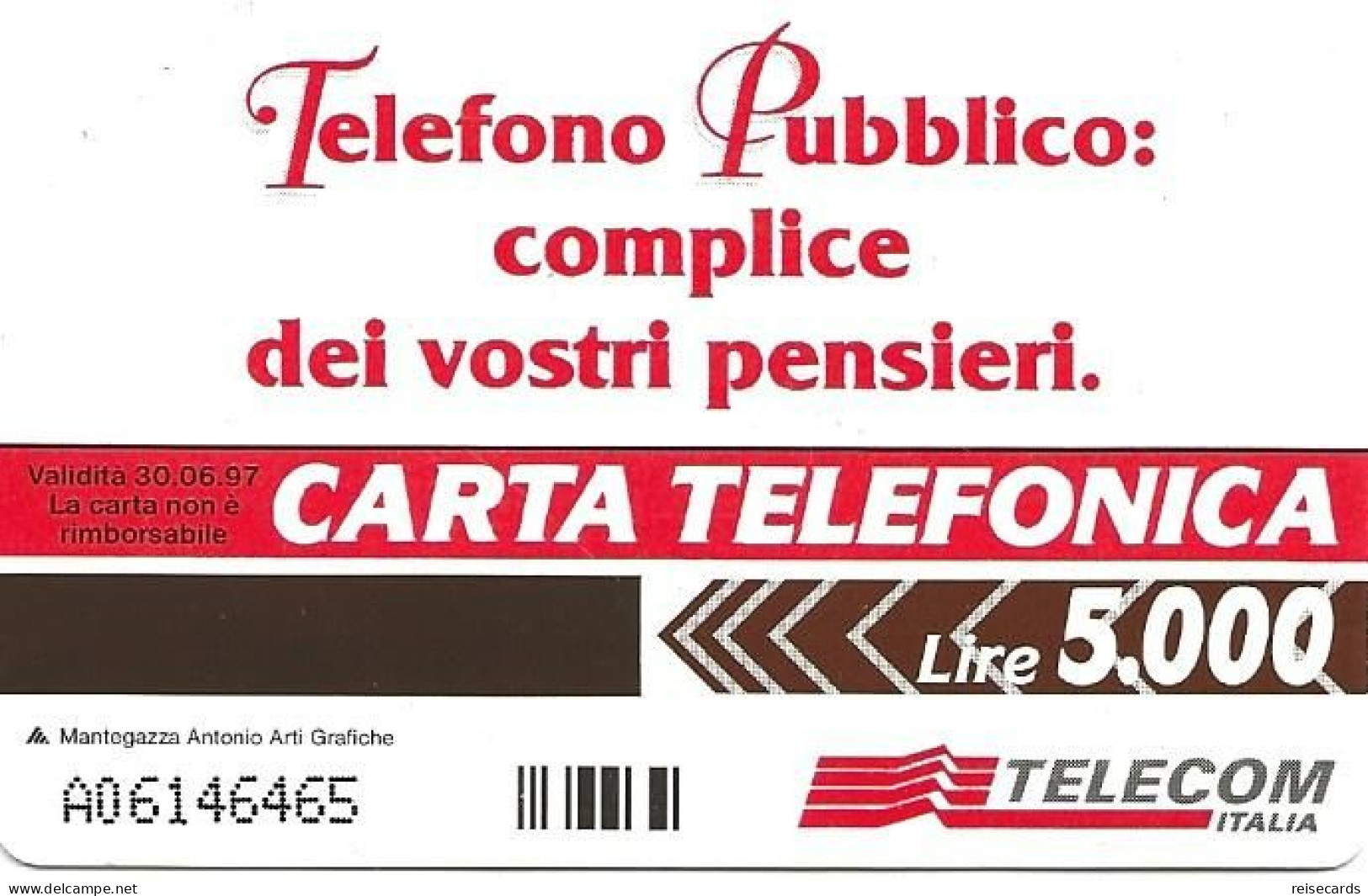 Italy: Telecom Italia - Telefono Pubblico (A) - Öff. Werbe-TK