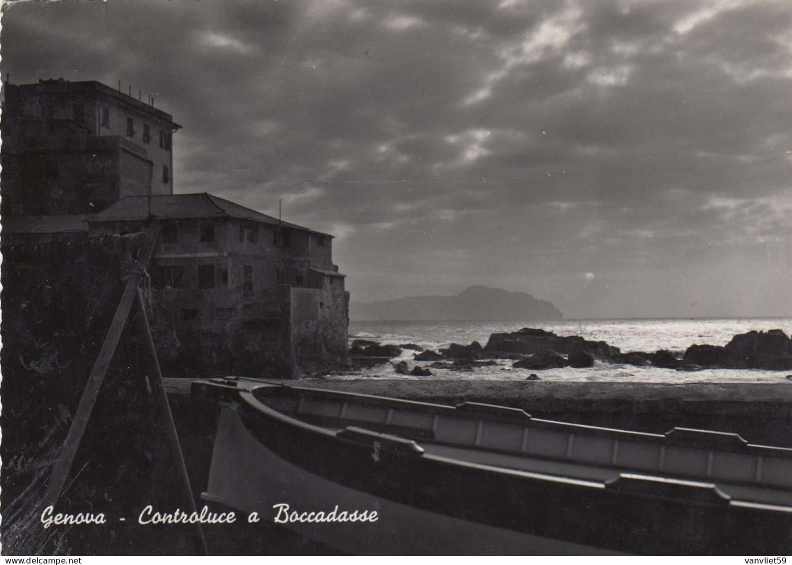 GENOVA-BOCCADASSE-2 CARTOLINE VERA FOTOGRAFIA VIAGGIATE 1955-1967 - Genova (Genoa)