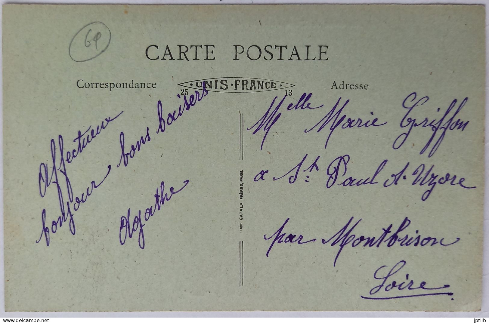 CPA Carte Postale / 69 Rhône, Tarare / B. F. (Berthaud) - 94 / Environs De Tarare (Rhône) - Joux Et Le Lac Du Barrage. - Tarare