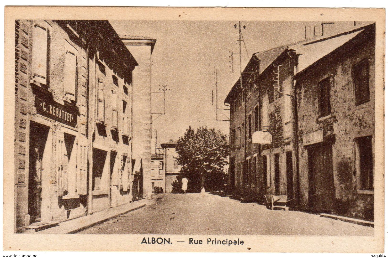 CPA 26 : ALBON - Rue Principale - Ed. L.Gros - Commerces - Sonstige & Ohne Zuordnung