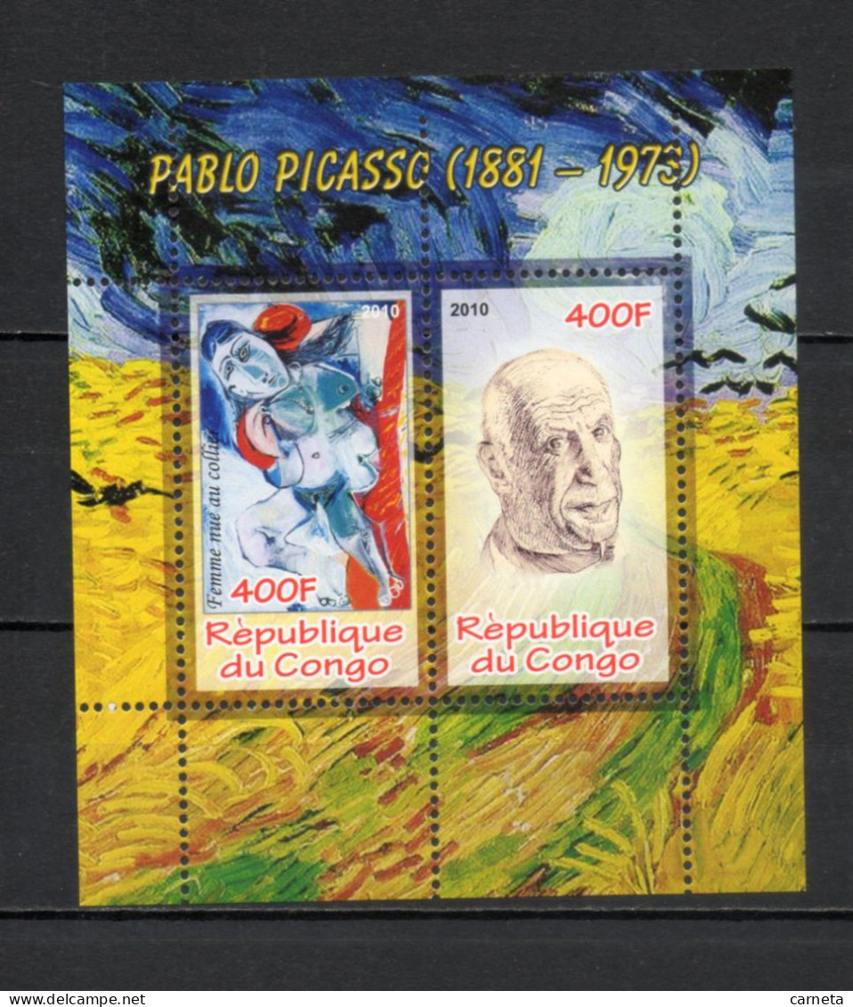 CONGO  BLOC  N° ?  FAUX   NEUF SANS CHARNIERE COTE ? €     PICASSO PEINTRE TABLEAUX ART - Mint/hinged