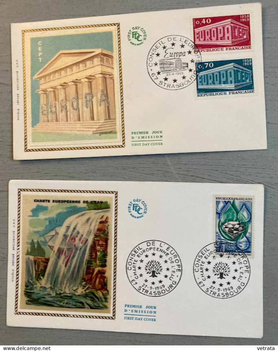 6 Enveloppes Premier Jour : Conseil De L’ Europe (1963/69/71 & 73) - Other & Unclassified