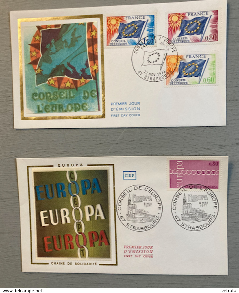 6 Enveloppes Premier Jour : Conseil De L’ Europe (1963/69/71 & 73) - Autres & Non Classés