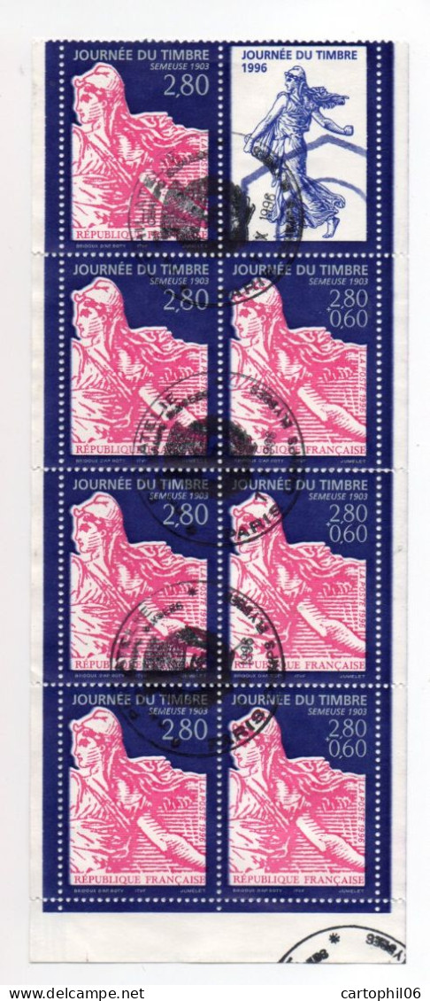 - FRANCE Bande Carnet N° 2992 Oblitérés - JOURNÉE DU TIMBRE 1996 - - Tag Der Briefmarke