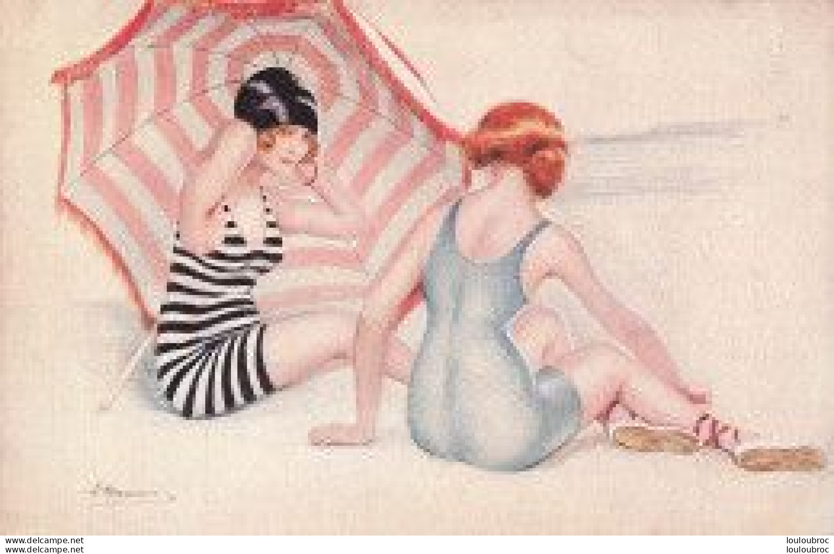 SUZANNE  MEUNIER LES PARISIENNES A LA MER   FEMMES MAILLOTS DE BAIN SERIE 74 N°7 - Meunier, S.